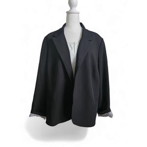 Worthington Woman Black Open Blazer Womens Size 3X EUC